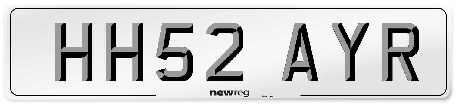 HH52 AYR Number Plate from New Reg